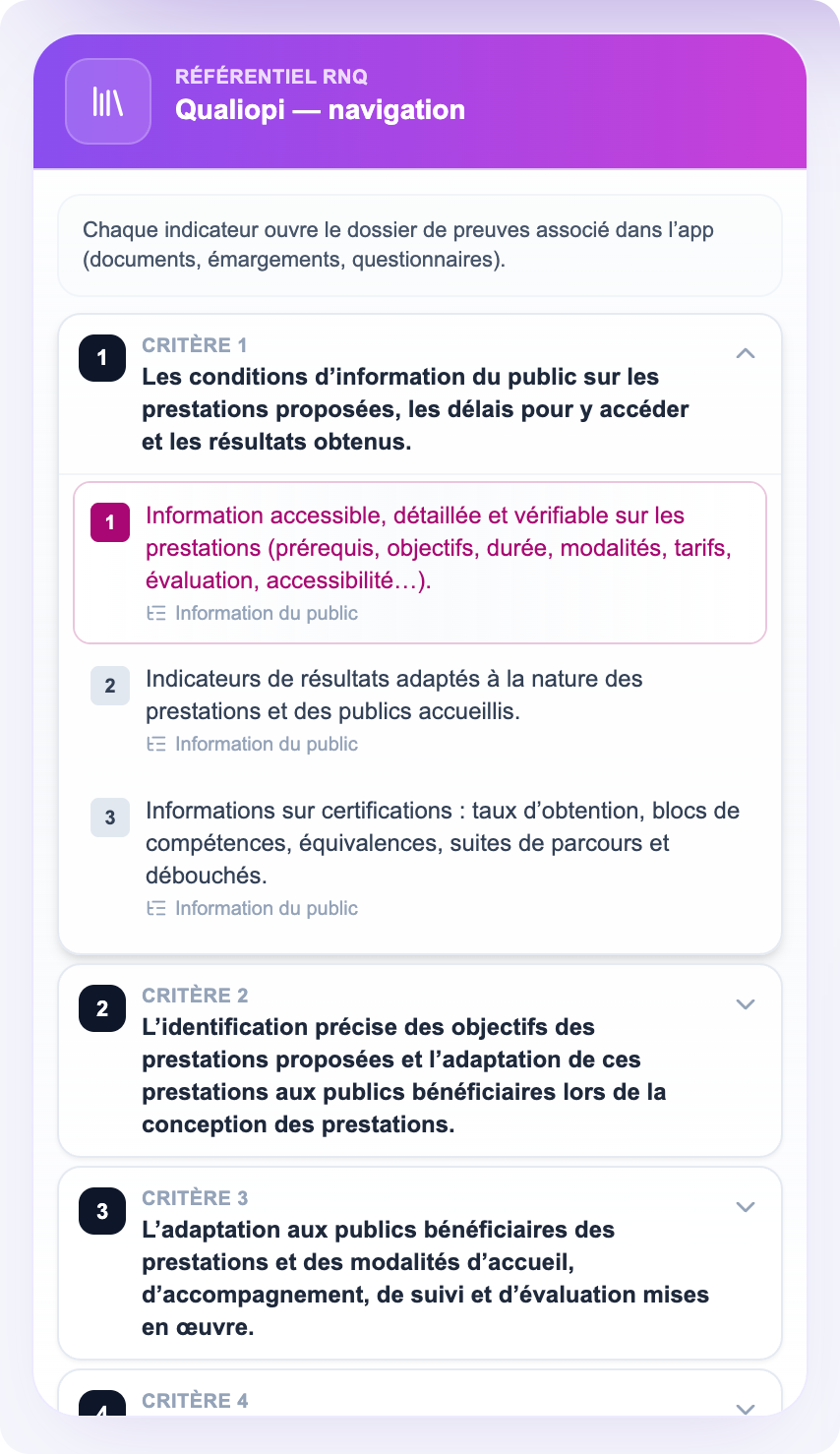 Référentiel RNQ Qualiopi
